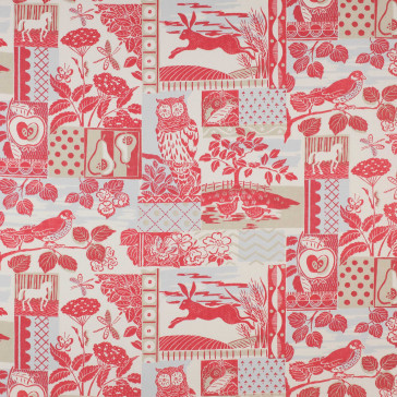 Jane Churchill - Brightwood - J712F-03 Red