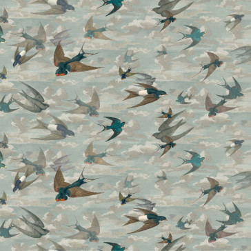 John Derian - Chimney Swallows - FJD6009/01 Sky Blue