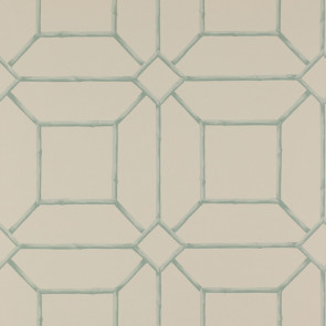 Colefax and Fowler - Summer Palace - Garden Trellis 7947/03 Aqua/Cream