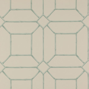 Colefax and Fowler - Summer Palace - Garden Trellis 7947/03 Aqua/Cream