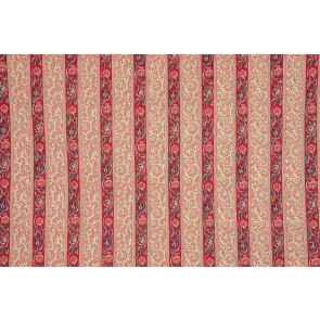 Braquenie - Le grand corail - rayure 14 chemins - B081B001 Rouge Fond Crème