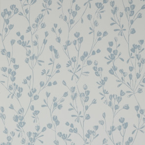 Jane Churchill - Rowan Wallpaper - Ines Wallpaper - J178W-04 Cream/Blue