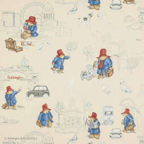 Jane Churchill - Nursery Tales - London - J125W-03 Vintage Red/Blue