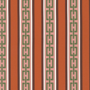 Rubelli - Chain Stripe - 30503-003 Burnt Orange