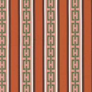 Rubelli - Chain Stripe - 30503-003 Burnt Orange