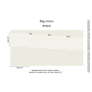 Élitis - Anguille big croco galuchat - Big Croco - VP 423 22 Blanc des cîmes