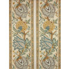 Braquenie - Le grand corail - rayure 2 chemins - B080C004 Bleu Or Fond Blanc