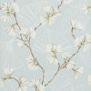Jane Churchill - Rousseau - Atmosphere VI Wallpapers - Snow Flower Wallpaper - J183W-03 Aqua/Lime
